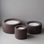 Load image into Gallery viewer, range of brown concrete candles in mocha