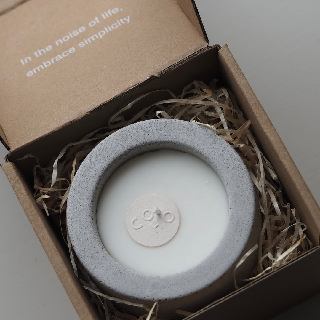 Small Candle - Sandy White