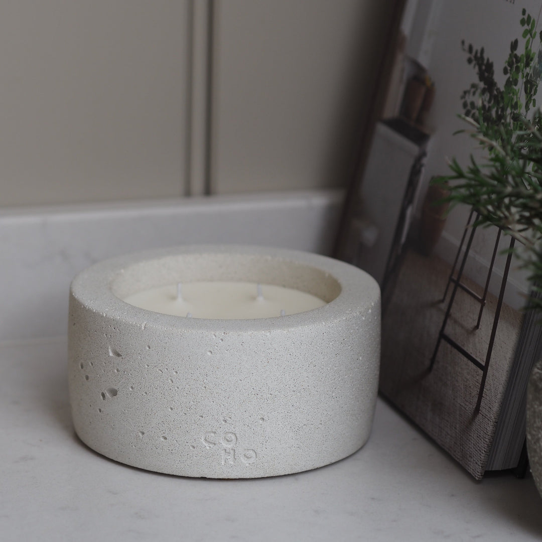 Medium Candle - Sandy White